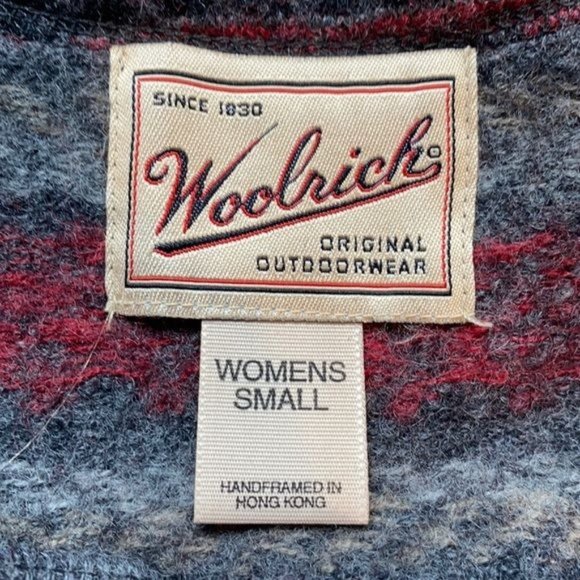 Woolrich Button Up Wool Fair Isle Cardigan: Size Small - Picture 10 of 10